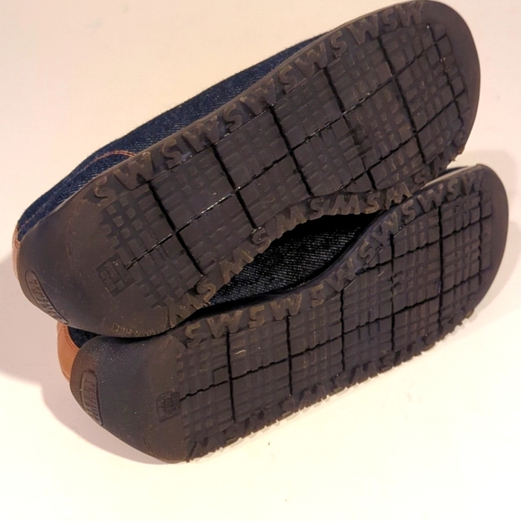 Stuart Weitzman Denim Leather Slip-on Oxford Sneaker Size 8.5 - Picture 6 of 10